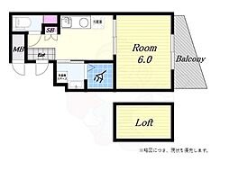 KOUMASTER西九条 ワンルームの間取図画像