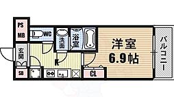 ファーストレジデンス大阪ベイサイド 1Kの間取図画像
