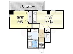 grace大阪港 1LDKの間取図画像