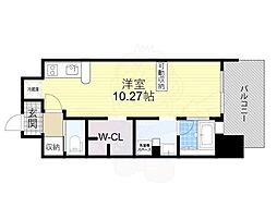 エステムコート大阪・弁天町 ワンルームの間取図画像