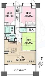 パークスクエア大正 3LDKの間取図画像