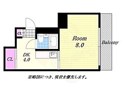 シティハイツエコー 1DKの間取図画像
