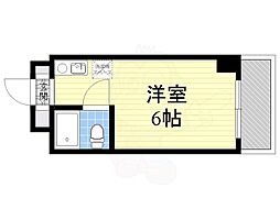 ラパンジール九条 ワンルームの間取図画像