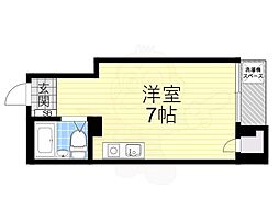 フローラハイツ千代崎 ワンルームの間取図画像
