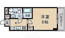 BASENAMIYOKE 1Kの間取図画像
