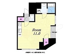 コーリング新町 ワンルームの間取図画像