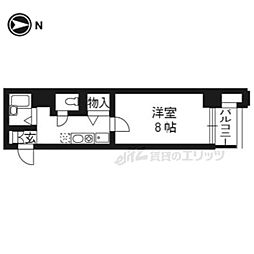 セレッソコート京都御所西 4階1Kの間取り