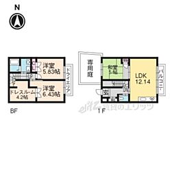 グリーンヒル北白川ＷＥＳＴ 1階3LDKの間取り
