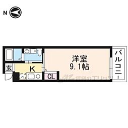サンプット七条壬生 1Kの間取図画像