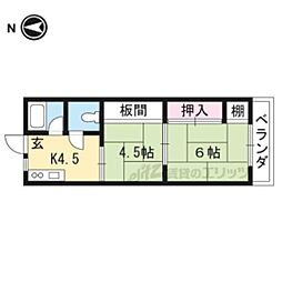 ベルフラール 2Kの間取図画像