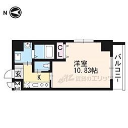カーサショウエイ 1Kの間取図画像