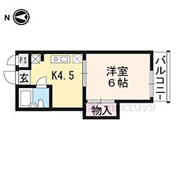 カサペルダーニョ 1Kの間取図画像