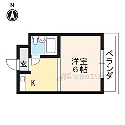 コンドミニアムコクサイ 1Kの間取図画像