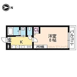 アークリード京都千本 1Kの間取図画像