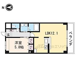 ルル・フルーレ 1階1LDKの間取り