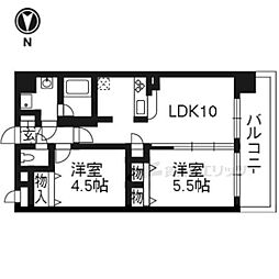 京都市営烏丸線 今出川駅 バス10分 京大農学部前下車 徒歩2分の賃貸マンション 1階2LDKの間取り