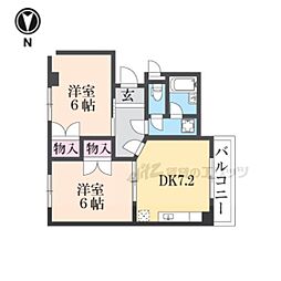 ハウスS&Y 2DKの間取図画像