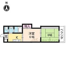 澤屋ビル 3階2Kの間取り