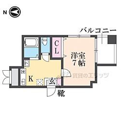 五条高倉Ｖｉｖｒｅ2 5階1Kの間取り