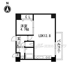 ダイヤ・パール 5階1LDKの間取り