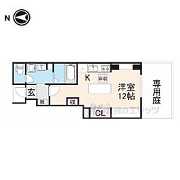 Woodstock Nest ワンルームの間取図画像