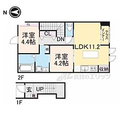 WOODSTOCK NEST 1階2LDKの間取り