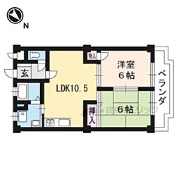JR東海道・山陽本線 瀬田駅 徒歩3分の賃貸マンション 1階2LDKの間取り