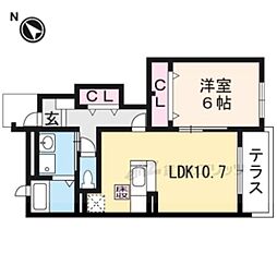 Ｈ＆Ｐ 1階1LDKの間取り