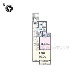 DKエステート守山 1階1LDKの間取り