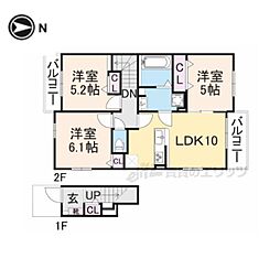 モンベル 2階3LDKの間取り