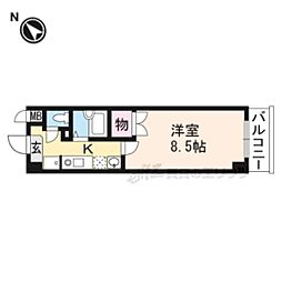 アートプラザ野路 1Kの間取図画像