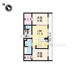 Ｅｕｐｈｏｒｉａ 2階2LDKの間取り