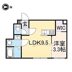 イオ・リアン坂本II 1LDKの間取図画像