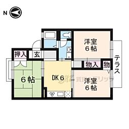 セジュール堀井 3DKの間取図画像