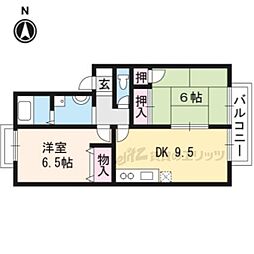 メルベイユ・T 2LDKの間取図画像