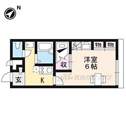 レオパレス弘洋 1Kの間取図画像