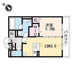 セレンディピティ堅田 1LDKの間取図画像