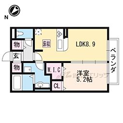 レウイシア 1LDKの間取図画像