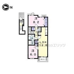 レークサイドナカノ2 2LDKの間取図画像