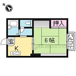 サンハイツ瀬田 1Kの間取図画像