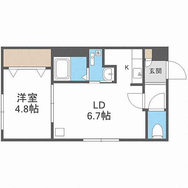 オリエントヒルズ平岸 ｜北海道札幌市豊平区平岸三条9丁目(賃貸マンション1LDK・3階・30.80㎡)の写真 その2