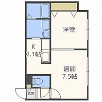 ＧＬＡＳＳ　Ｎ21  ｜ 北海道札幌市北区北二十一条西2丁目（賃貸マンション1LDK・2階・33.79㎡） その2