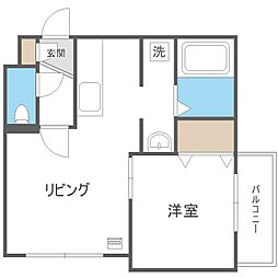グランディール南郷13 1LDKの間取図画像