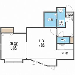 ソティーヌ 1LDKの間取図画像