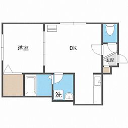 サルヴェーレ 1LDKの間取図画像