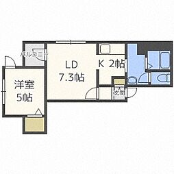 ゼスティ東札幌アネックス 1LDKの間取図画像