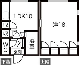 フォルミカ 1LDKの間取図画像