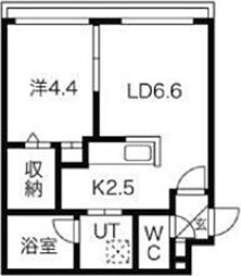 スペランツァ円山 1LDKの間取図画像