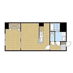 e-one 1LDKの間取図画像