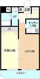 エステラannex 1LDKの間取図画像